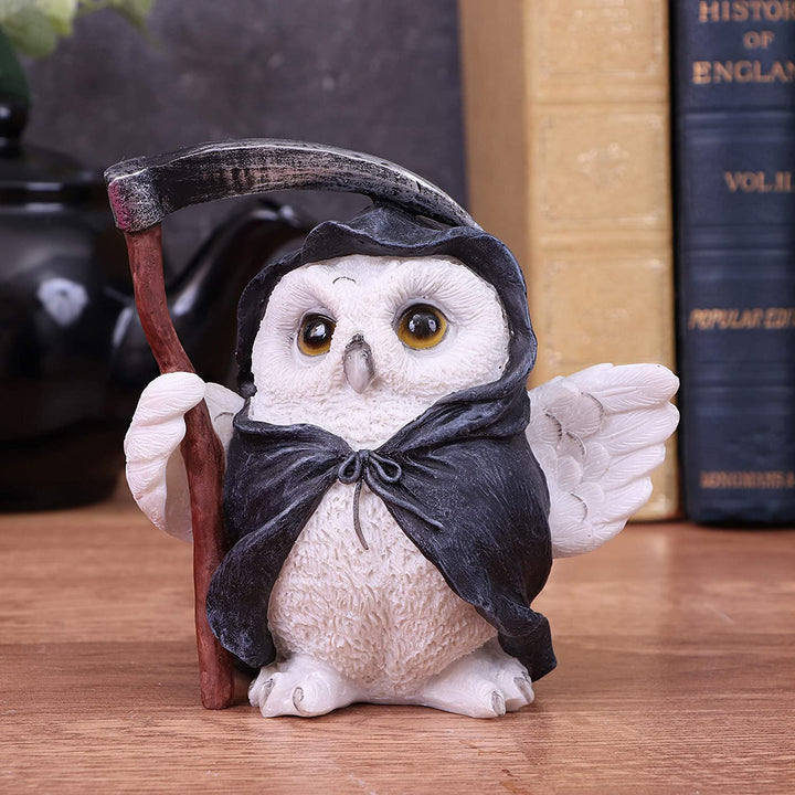 Nemesis Now Flight Grim Reaper Owl Familiar Figurine, White, 12.5cm