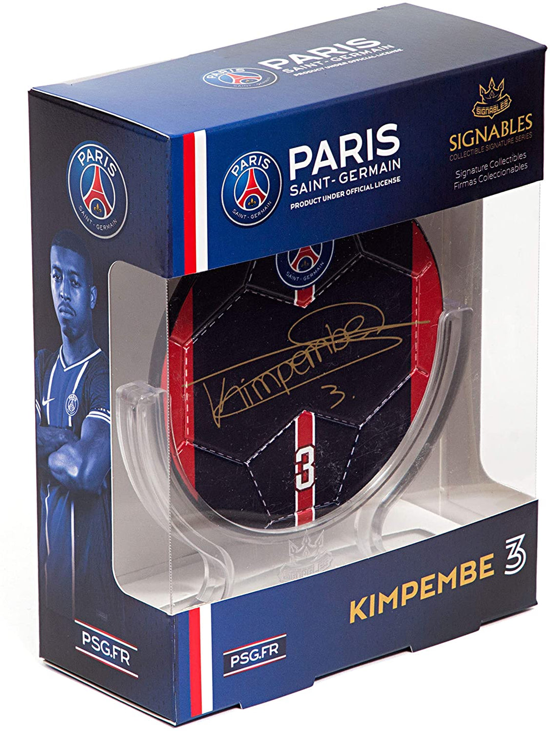 Signables SPSG PK Paris St Germain Presnel Kimpembe Signature Disk, Blau, Rot, W