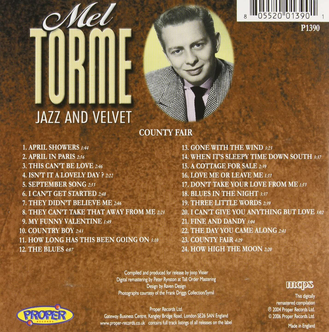 Mel Torme – Jazz and Velvet [Audio-CD]