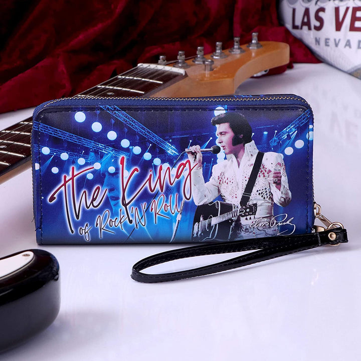 Nemesis Now Elvis The King of Rock and Roll Blue Womens Purse, Polyurethane, 19c