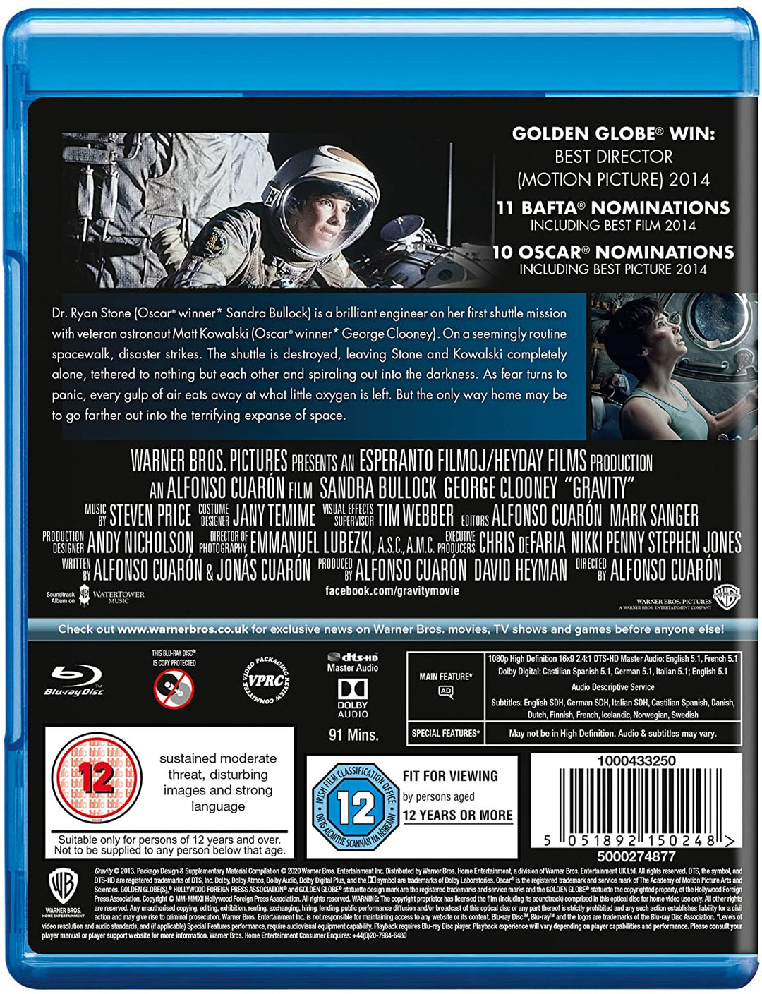 Gravity - Sci-fi/Thriller [Blu-ray]