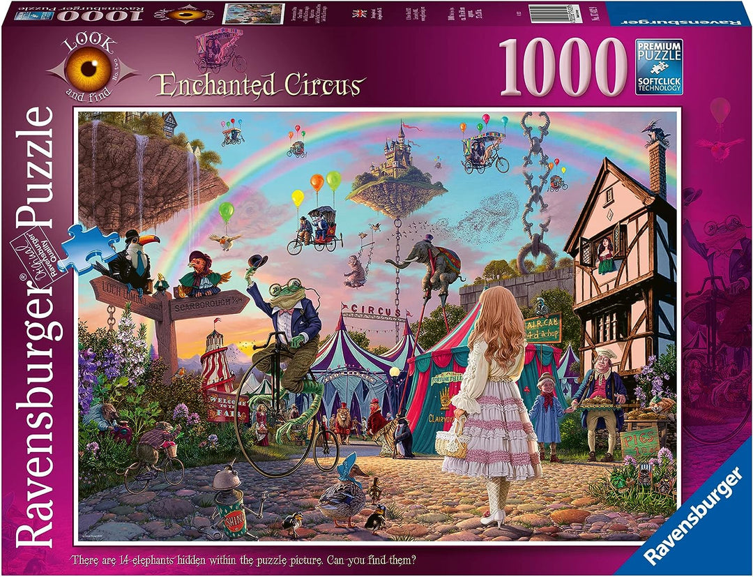 Ravensburger 17482 Look &amp; Find Nr. 2 Enchanted Circus 1000-teiliges Mystery-Puzzle S