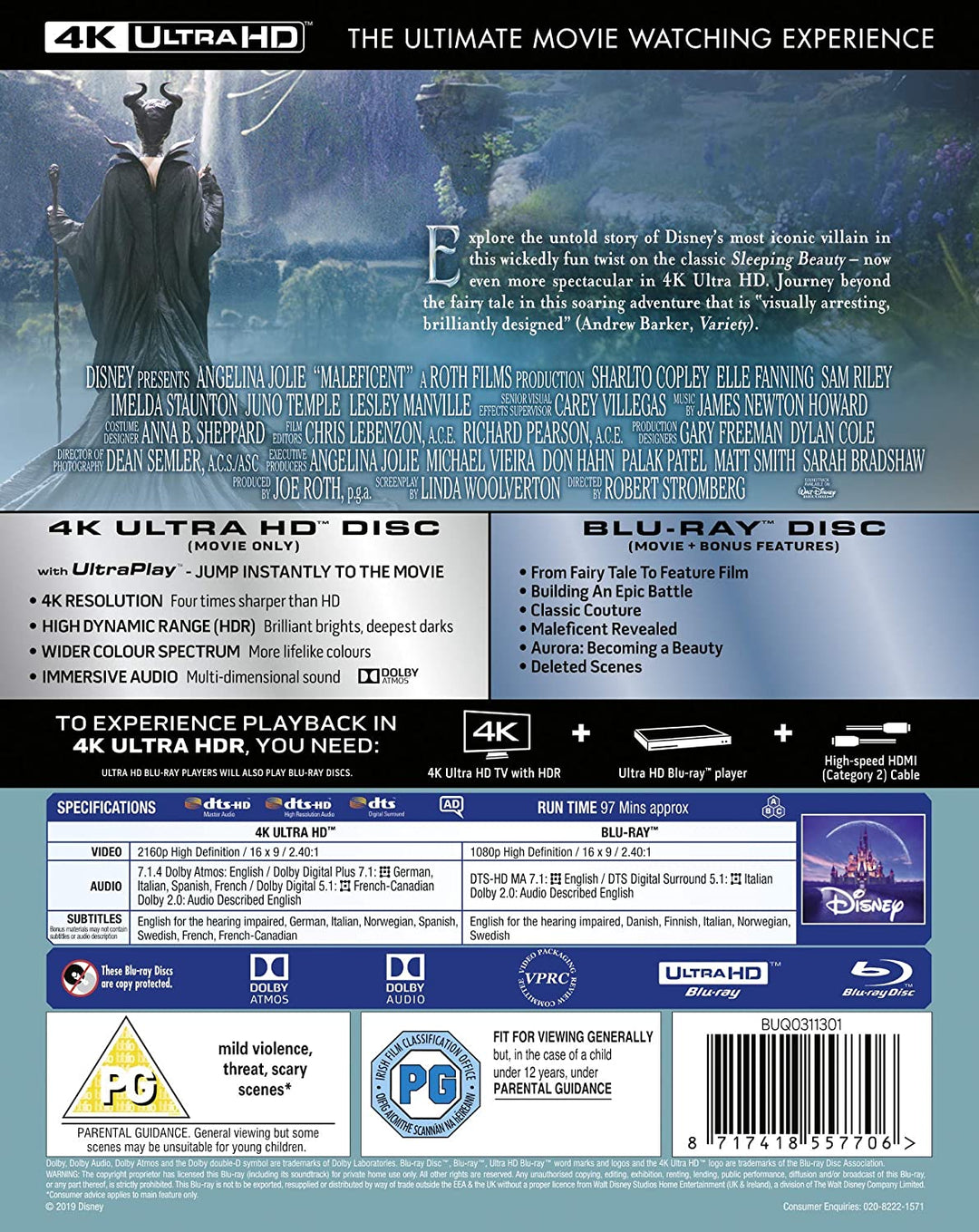 Disney's Maleficent – ​​Fantasy/Abenteuer [Blu-Ray]