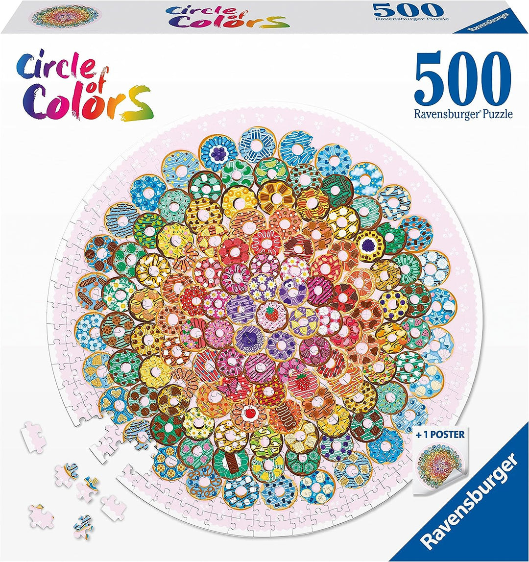 Ravensburger 17346 Kreis der Farben Donuts 500-teiliges Puzzle für Erwachsene