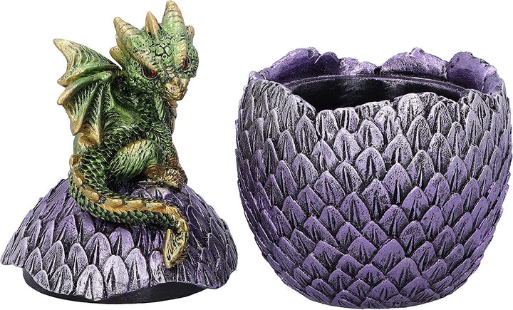 Nemesis Now Dragonling Perch Box (Green) 14cm, Polyresin