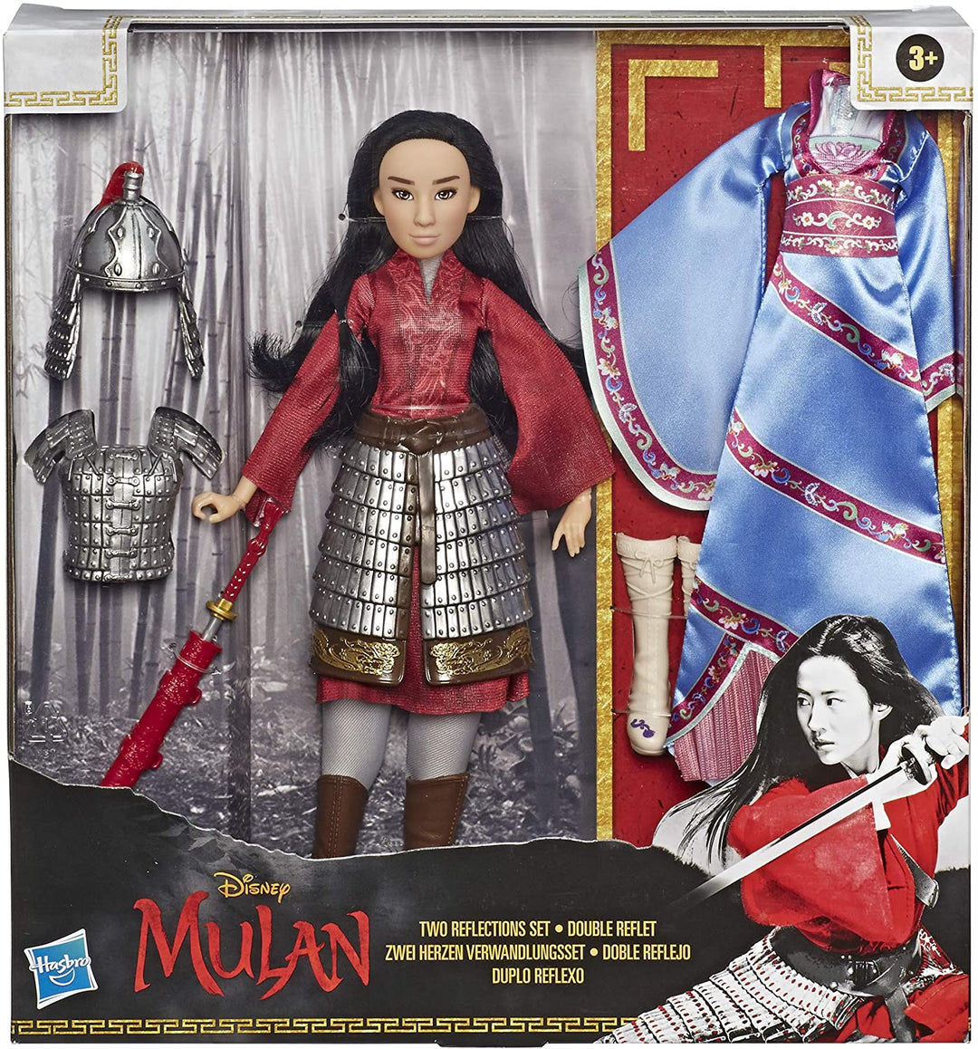 Disney Mulan 2 Reflections Set, Fashion Doll with 2 Outfits and Accessories, Toy Inspired by Disney's Mulan Film