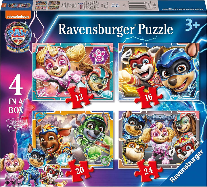 Ravensburger 3169 Paw Patrol Mighty Movie-4 in einer Box (12, 16, 20, 24 Stück) Vorrichtungen