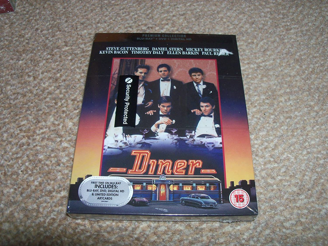 Diner – Premium Collection 1982 Blu-Ray + DVD + Digital HD + Ltd Ed Art Cards Region Free