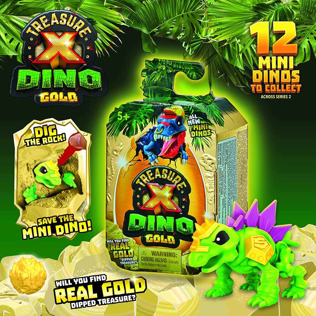 Treasure X Dino Gold Mini Dino – Serie 2 (Stile variieren)