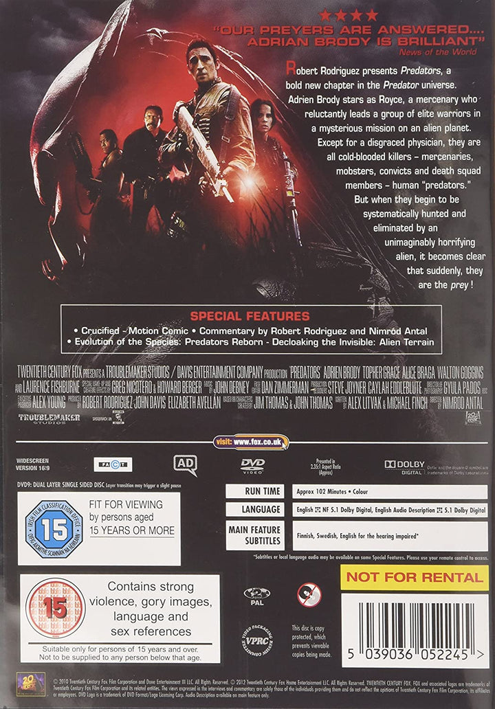 Predators – Action/Science-Fiction [DVD]