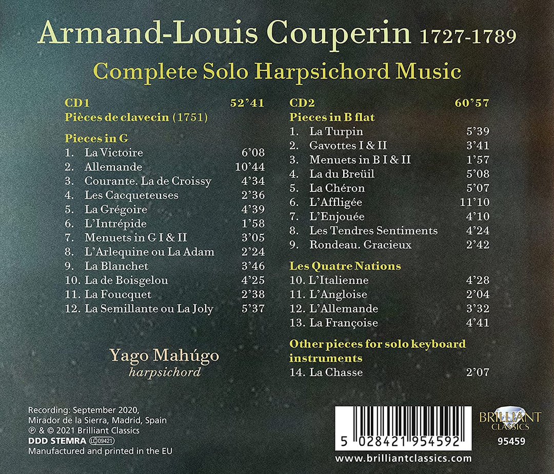 Couperin: Komplette Solo-Cembalomusik [Audio-CD]