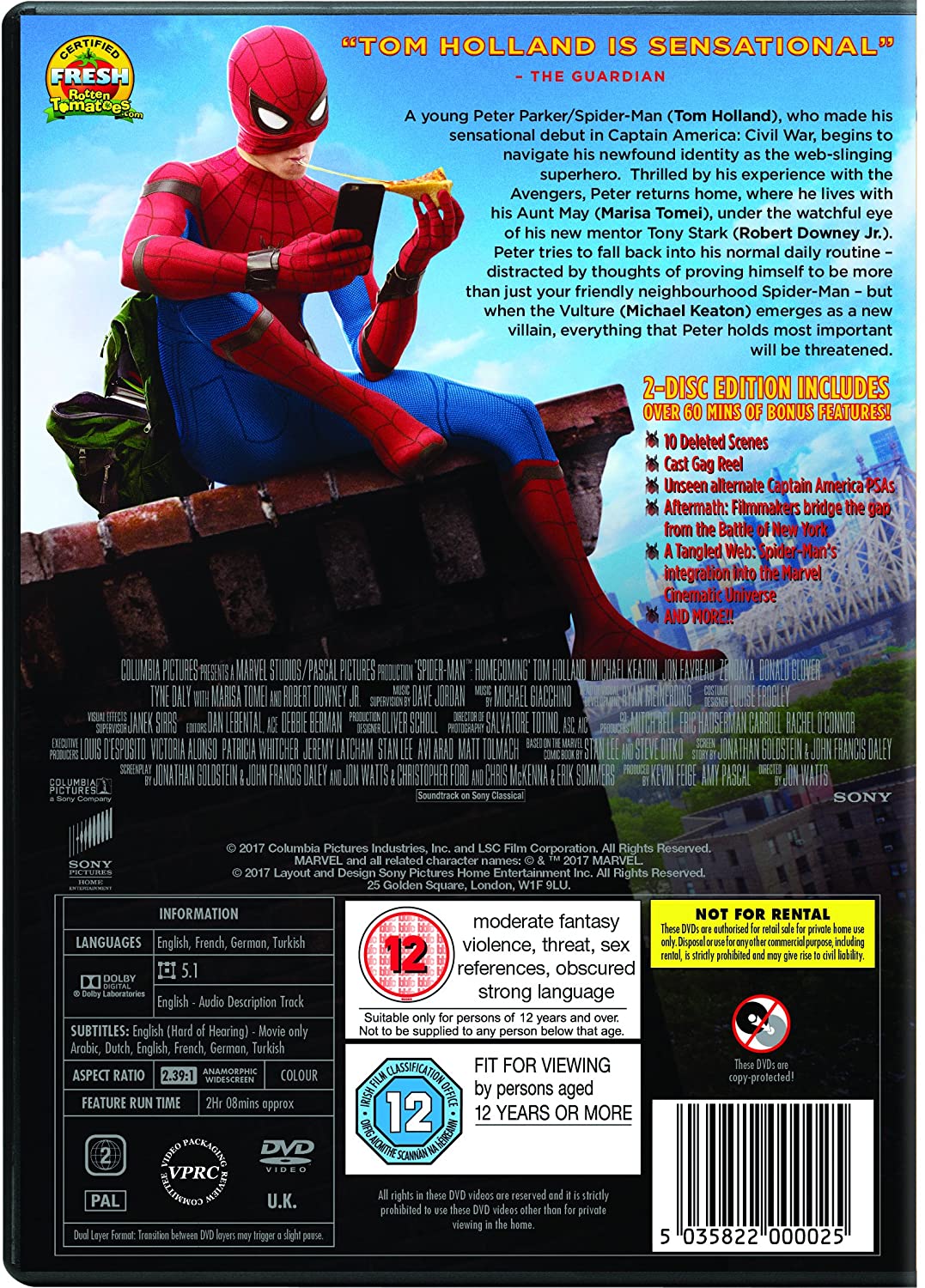 Spider-Man Homecoming [Limitierte DVD + Comic] [2017] – Action/Abenteuer [DVD]