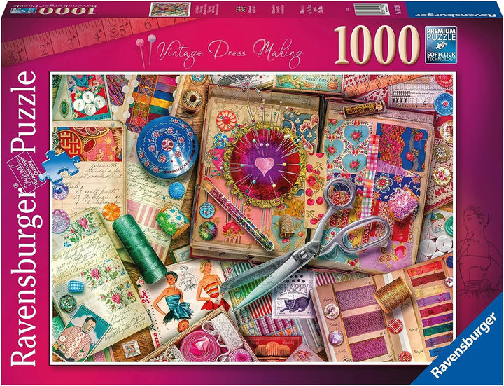 Ravensburger Aimee Stewart Vintage Dressmaking 1000-teiliges Puzzle für Erwachsene