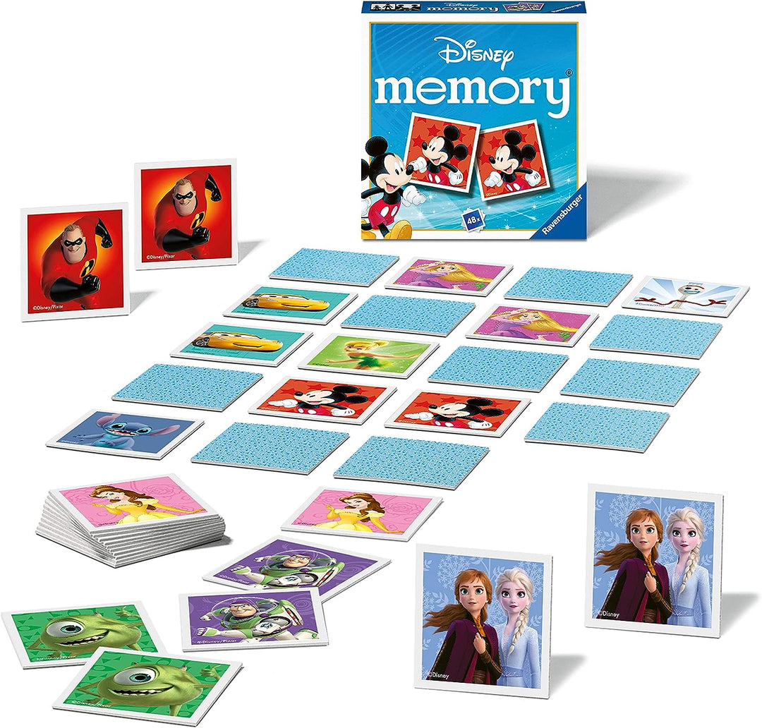 Ravensburger Disney Mini Memory Matching Picture Snap Pairs-Spiel für Kinder ab 3 Jahren