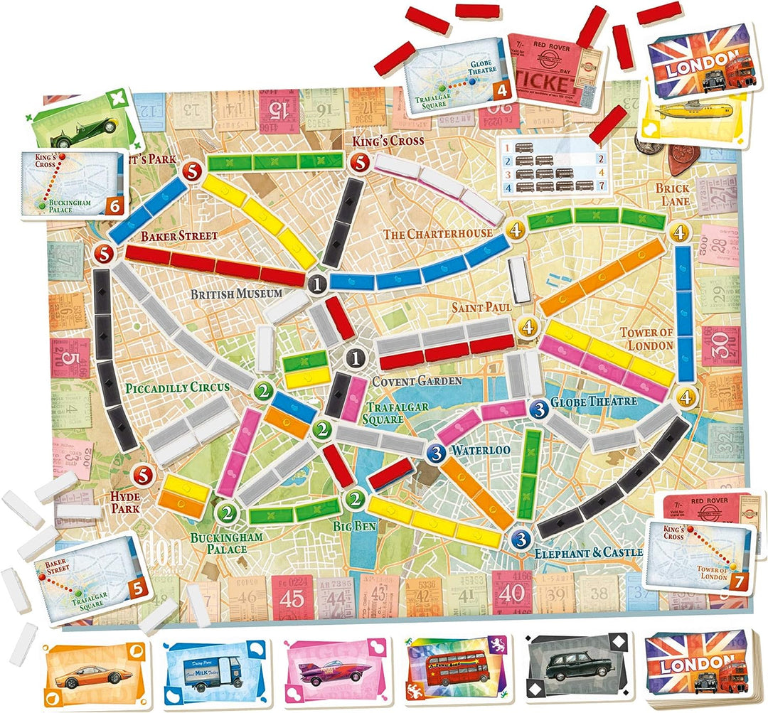 Days of Wonder | Ticket to Ride London Board Game | Ages 8+ | For 2 to 4 players | Average Playtime 10-15 Minutes