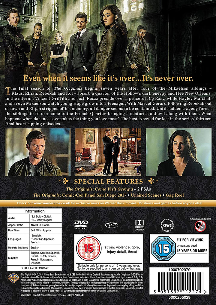 The Originals: Staffel 5 – Drama [DVD]