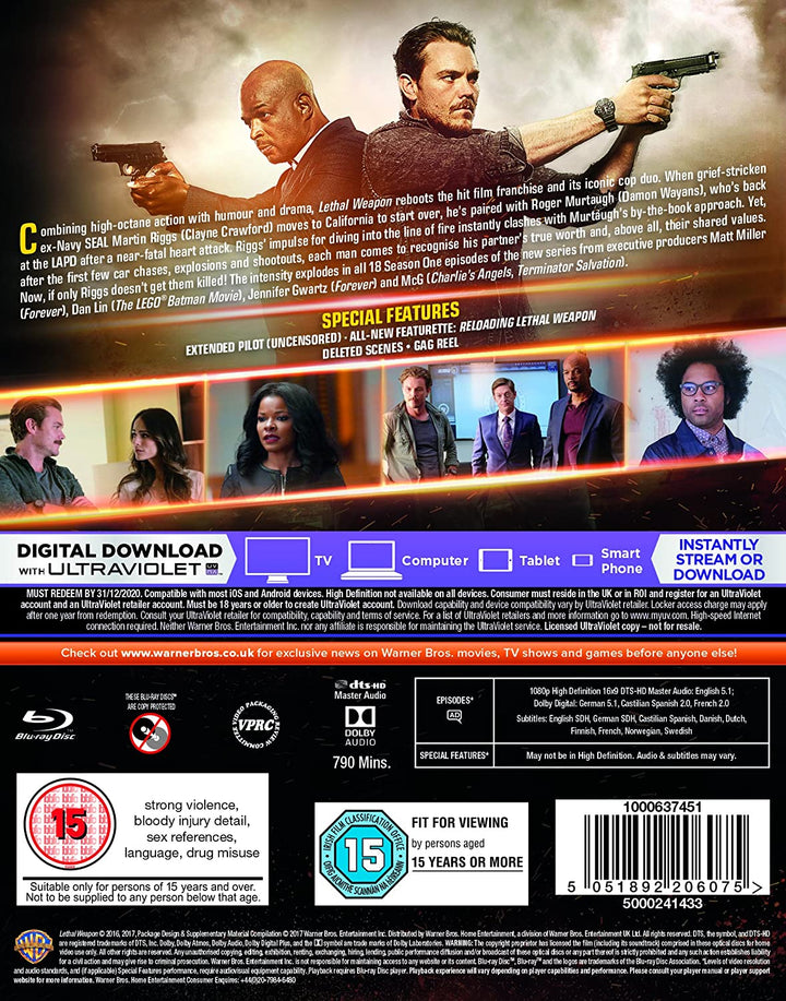 Lethal Weapon: Staffel 1 [2016] [2017] – Action-Fiction [Blu-ray]