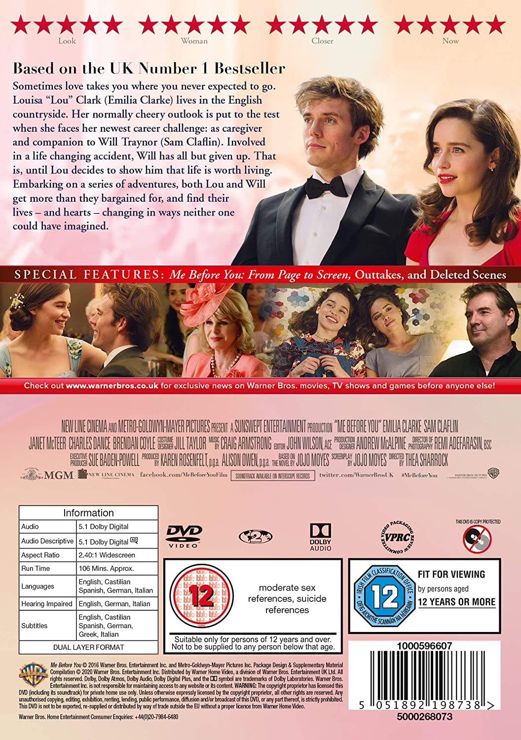 Me Before You – Liebesfilm/Drama [DVD]