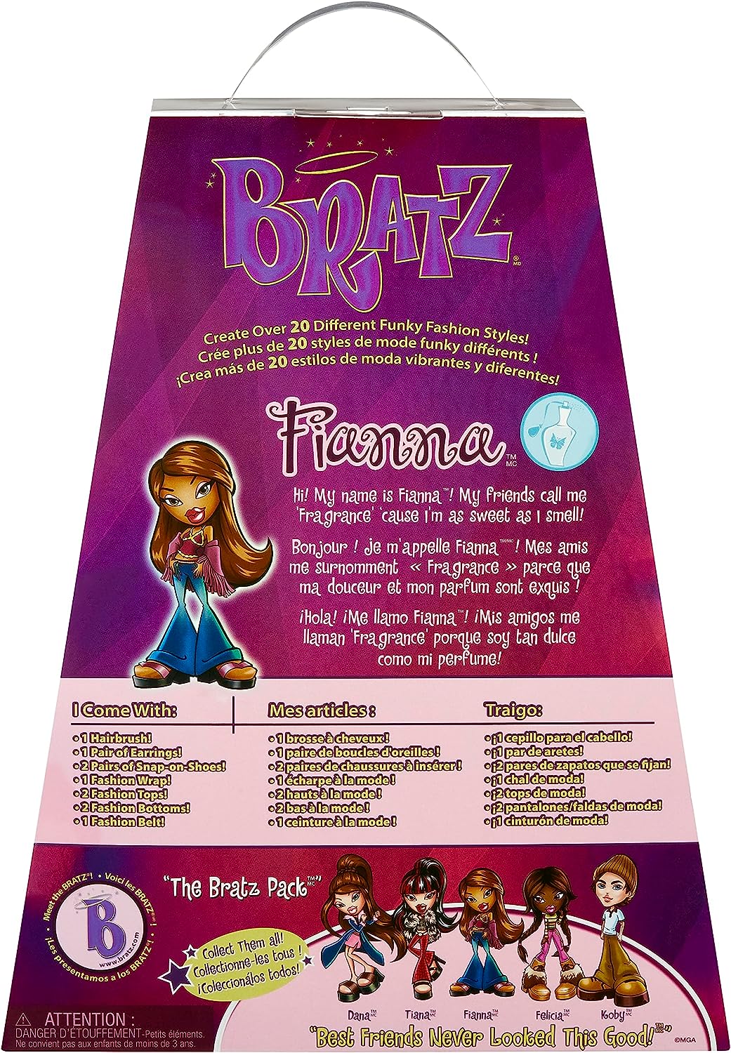 Bratz Original Fashion Doll – FIANNA – Serie 3 – Puppe, 2 Outfits und Poster – F