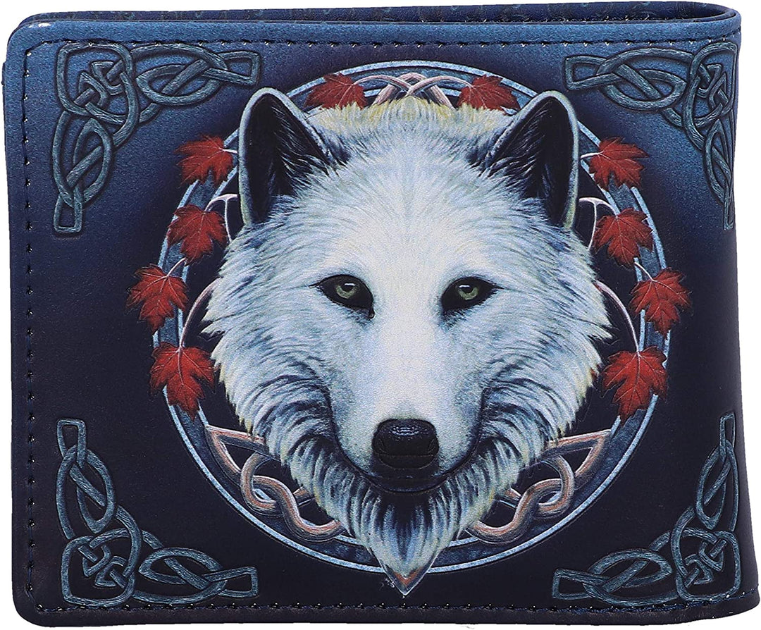 Nemesis Now Lisa Parker Guardian of The Fall White Autumn Wolf Wallet, Polyureth