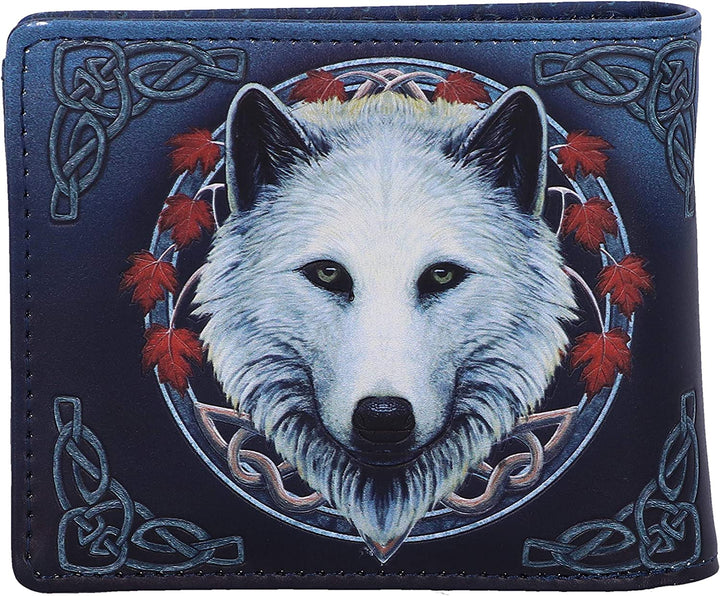 Nemesis Now Lisa Parker Guardian of The Fall White Autumn Wolf Wallet, Polyureth