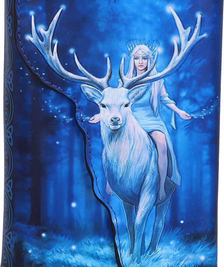 Nemesis Now Anne Stokes Fantasy Forest Elfenkönigin und Hirsch geprägte Geldbörse, Blau