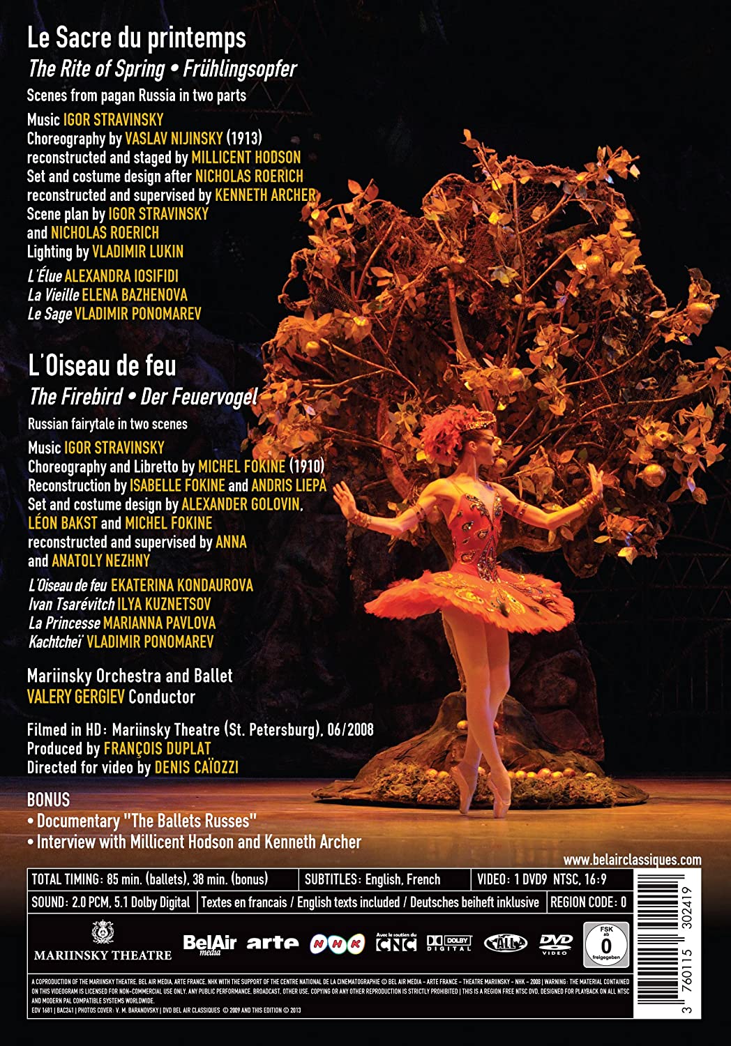 Strawinsky: Le Sacre du Printemps, Der Feuervogel – Strawinksy and the Ballet Russes 100th Anniversary (Mariinsky Orchestra and Ballet / Valery Gergiev) BUCH [2013] [DVD]