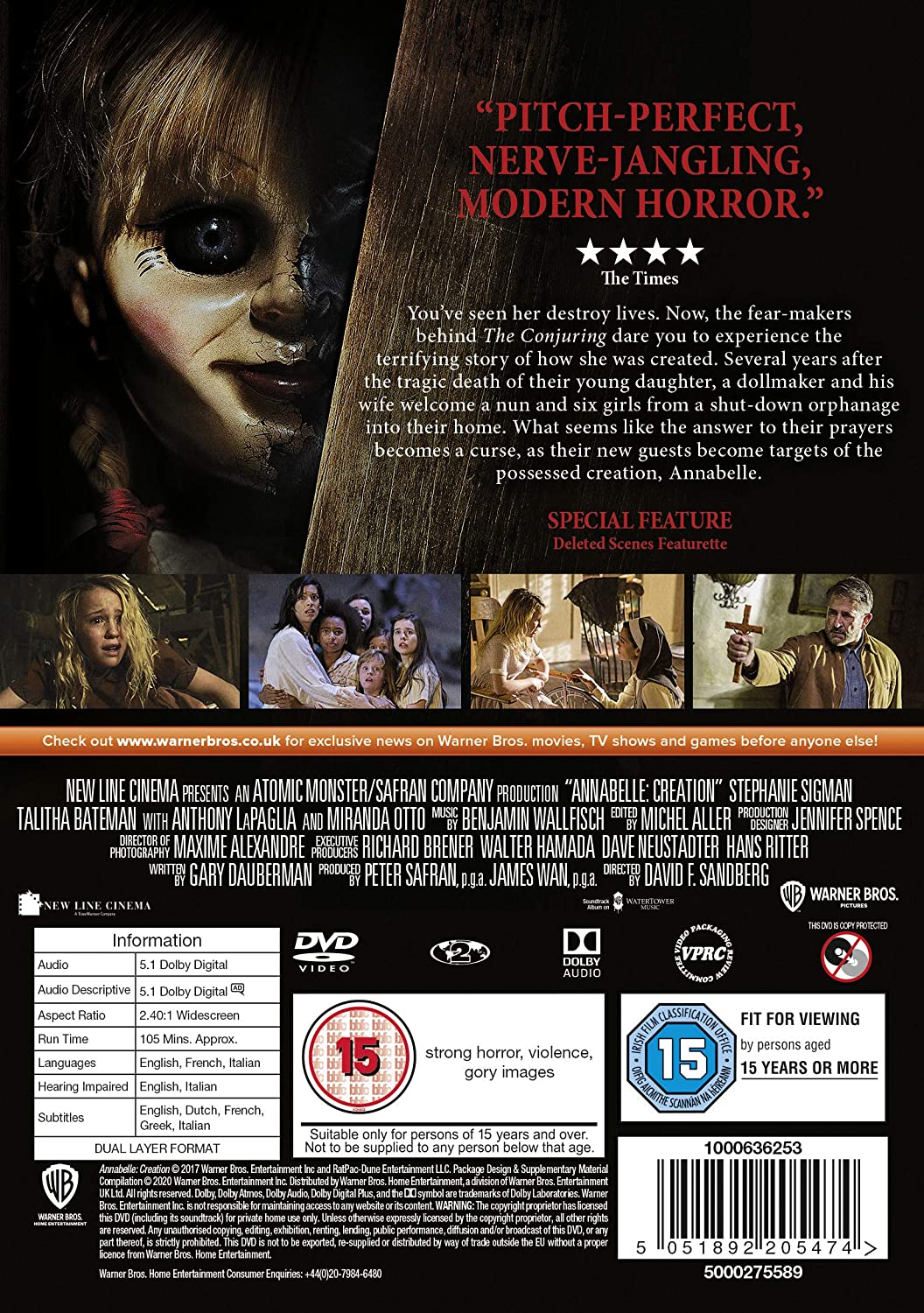 Annabelle: Creation - Horror/Thriller [DVD]