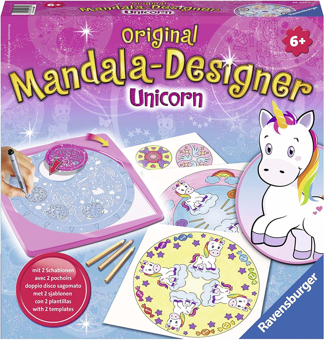 Ravensburger 29703 0 Mandala Designer Unicorn, Yellow