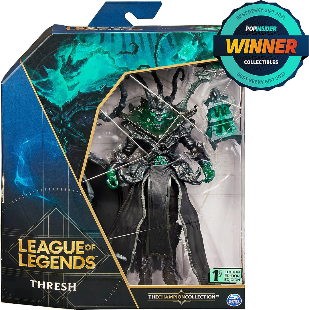 League of Legends, 6-Inch Thresh Collectible Figure w/ Premium Details and 2 Accessories, The Champion Collection, Collector Grade, Ages 12 and Up