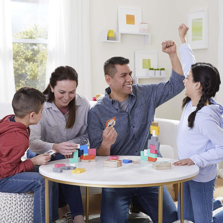 Hasbro Gaming Jenga Maker, Holzklötze, Stapelturmspiel, Spiel für Kinder im Alter