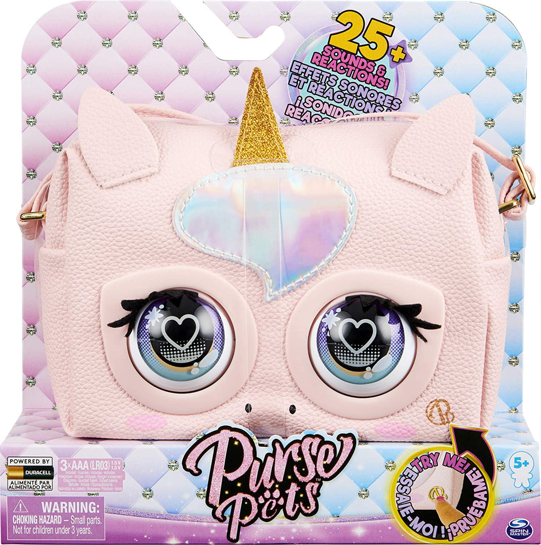 Purse Pets, Glamicorn Unicorn Interactive Purse Pet with Over 25 Sounds and Reactions