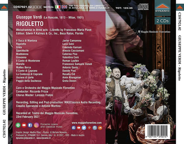 Verdi: Rigoletto [Verschiedenes] [Dynamisch: CDS7921] [Audio-CD]