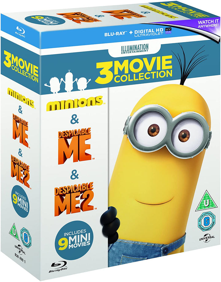 Minions Collection (Despicable Me/Despicable Me 2/Minions) [2015] [Region Free] - Comedy [Blu-ray]