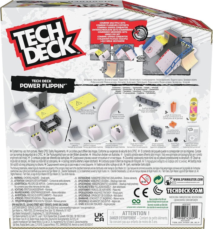 Tech Deck, Power Flippin, X-Connect Park Creator, Customisable and Buildable Ramp Set with Exclusive Fingerboard