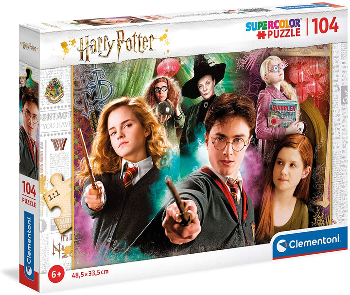 Clementoni 25712, Harry Potter Supercolor-Puzzle für Kinder – 104 Teile, ab 6 Jahren