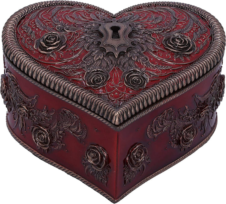 Nemesis Now Heart and Key Barock-Gothic-Romance-Box von Vincent HIE, Bronze, 11.