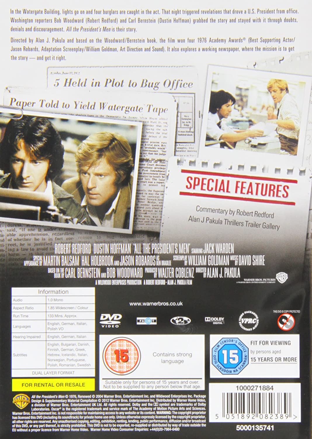 All The President's Men - Drama/Mystery [DVD]