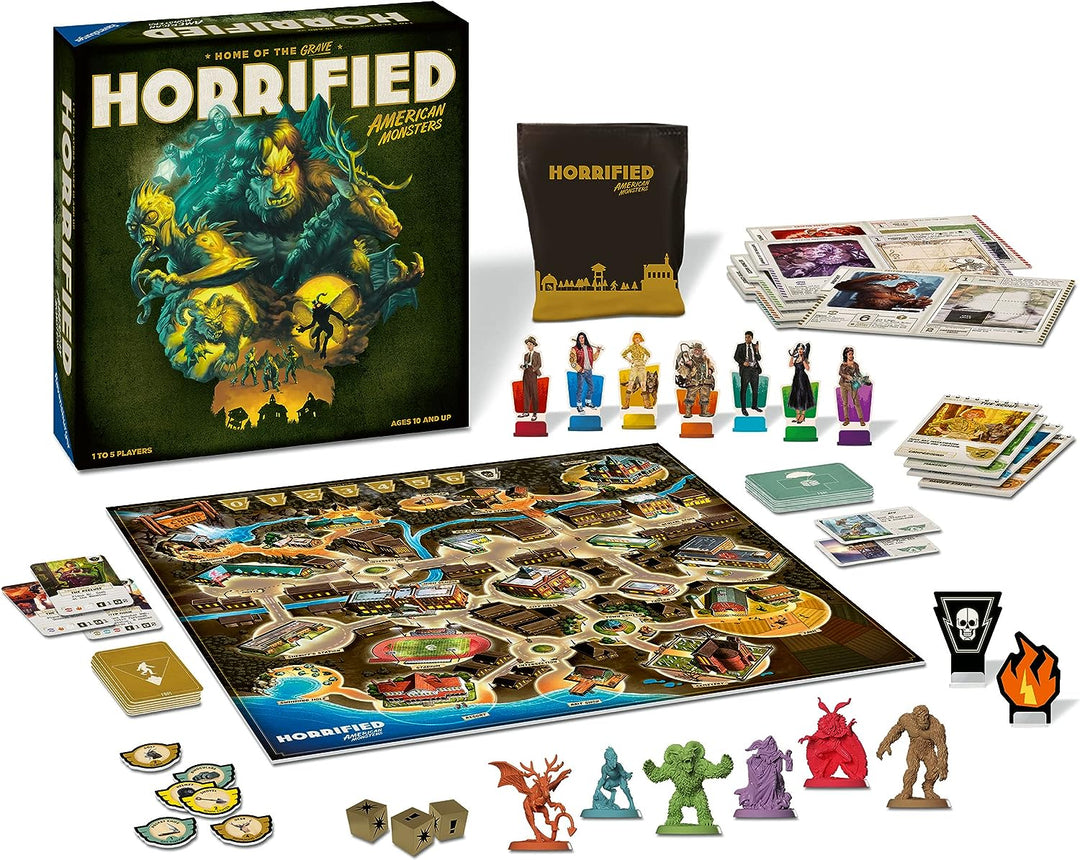 Ravensburger Horrified: American Monsters Strategie-Brettspiel für Kinder und Erwachsene Ag