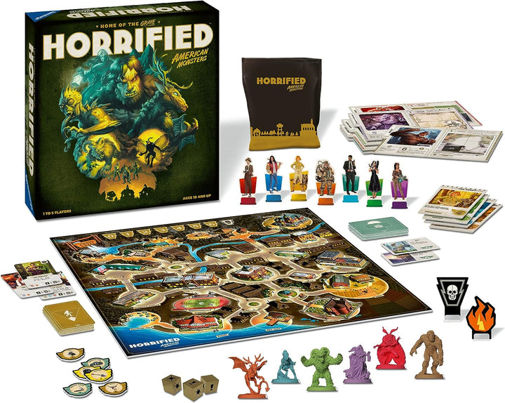 Ravensburger Horrified: American Monsters Strategie-Brettspiel für Kinder und Erwachsene Ag