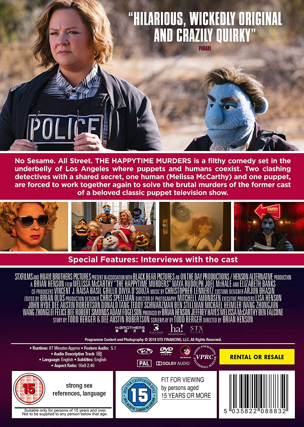 The Happytime Murders – Komödie/Krimi [DVD]