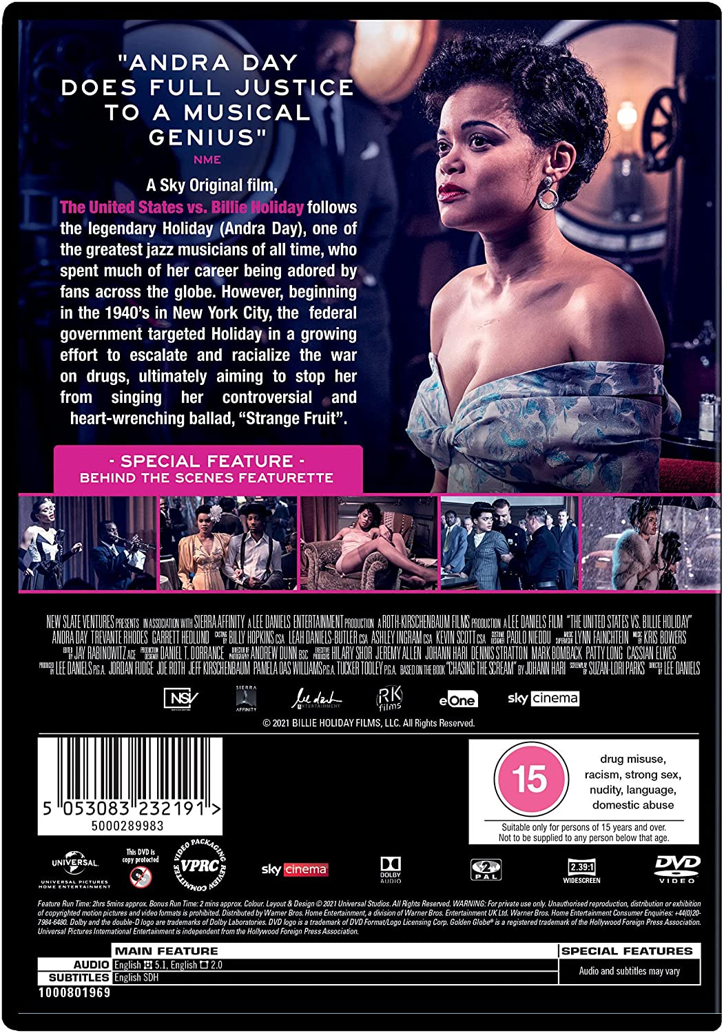 Die Vereinigten Staaten VS. Billie Holiday [2021] [DVD]