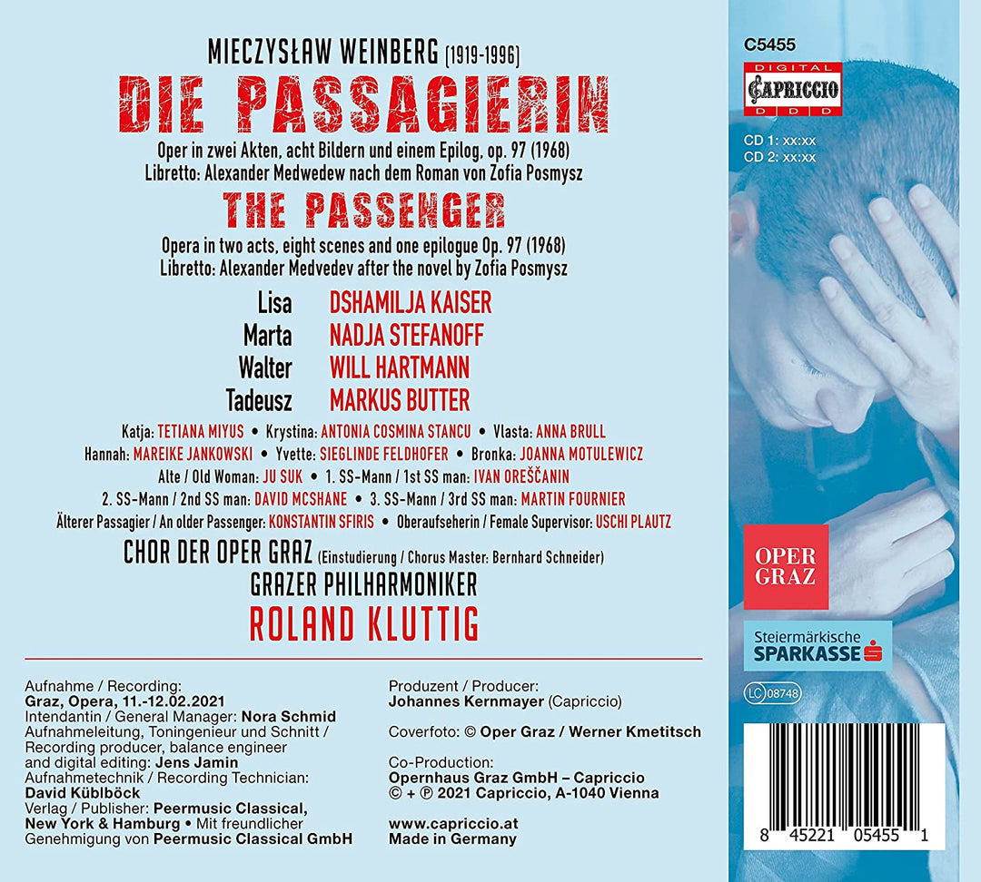 Dshamilja Kaiser - Weinberg: Die Passagierin [Dshamilja Kaiser; Nadja Stefanoff; Will Hartmann; Markus Butter; Chor der Oper Graz; Grazer Philharmoniker; Roland Kluttig] [Capriccio: C5455] [Audio CD]