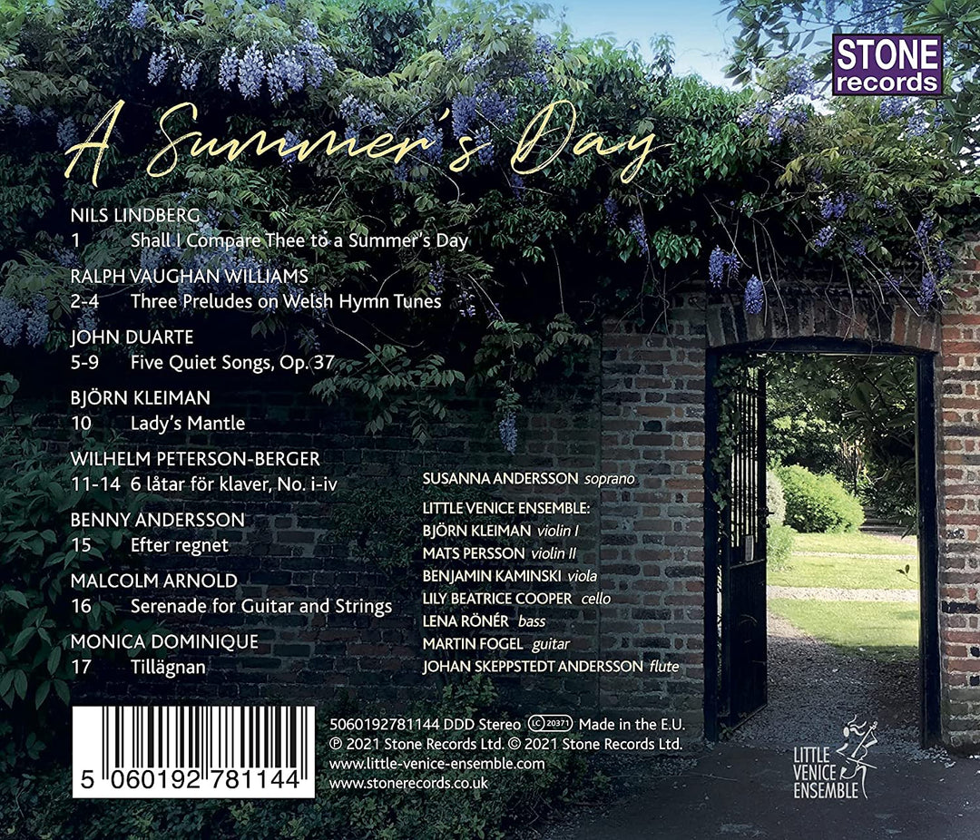 Susanna Andersson – Ein Sommertag [Susanna Andersson; Little Venice Ensemble] [Stone Records: 5060192781144] – [Audio CD]