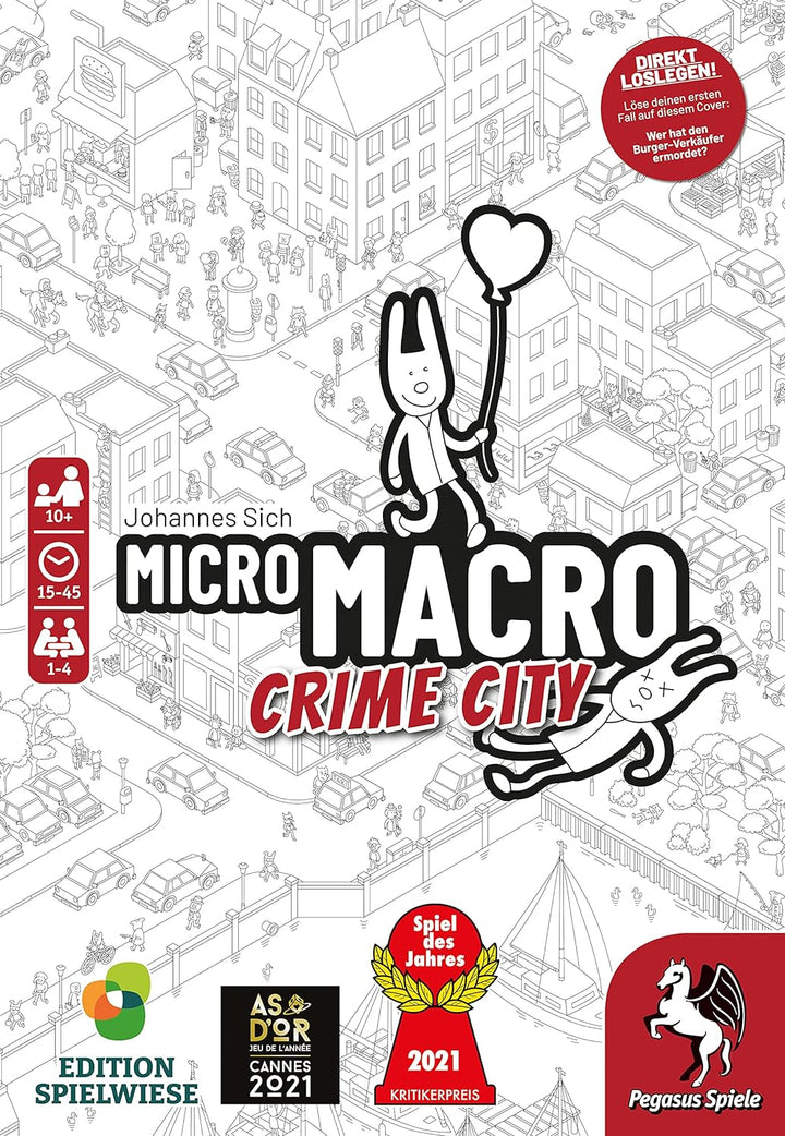 Pegasus Press | MicroMacro: Crime City | Brettspiel | Ab 12 Jahren | 1-4 Spieler | 1