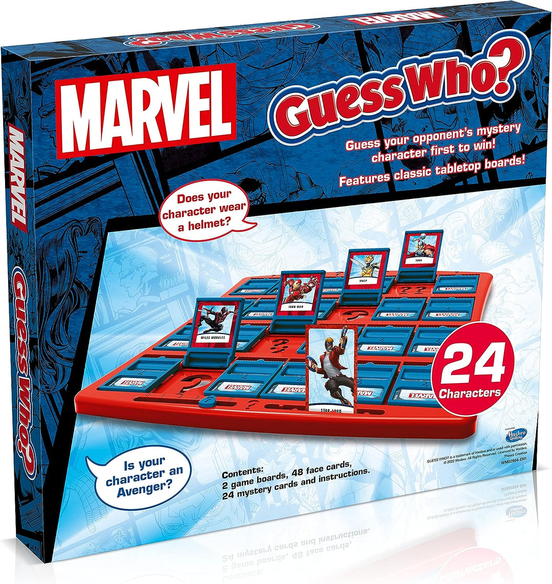 Winning Moves Marvel Guess Who? Brettspiel, spielen Sie mit Ihrem Lieblings-Marvel-Super