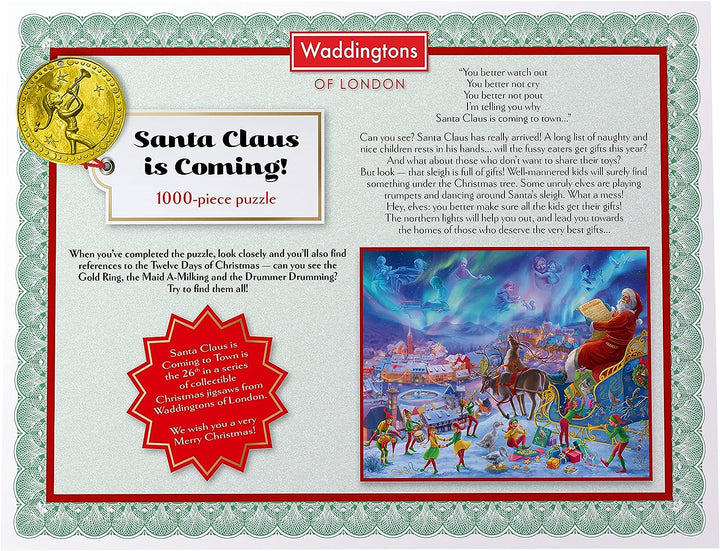 Waddingtons WM01768-ML1-6 Christmas 2021 1000 Piece Jigsaw Puzzle Game