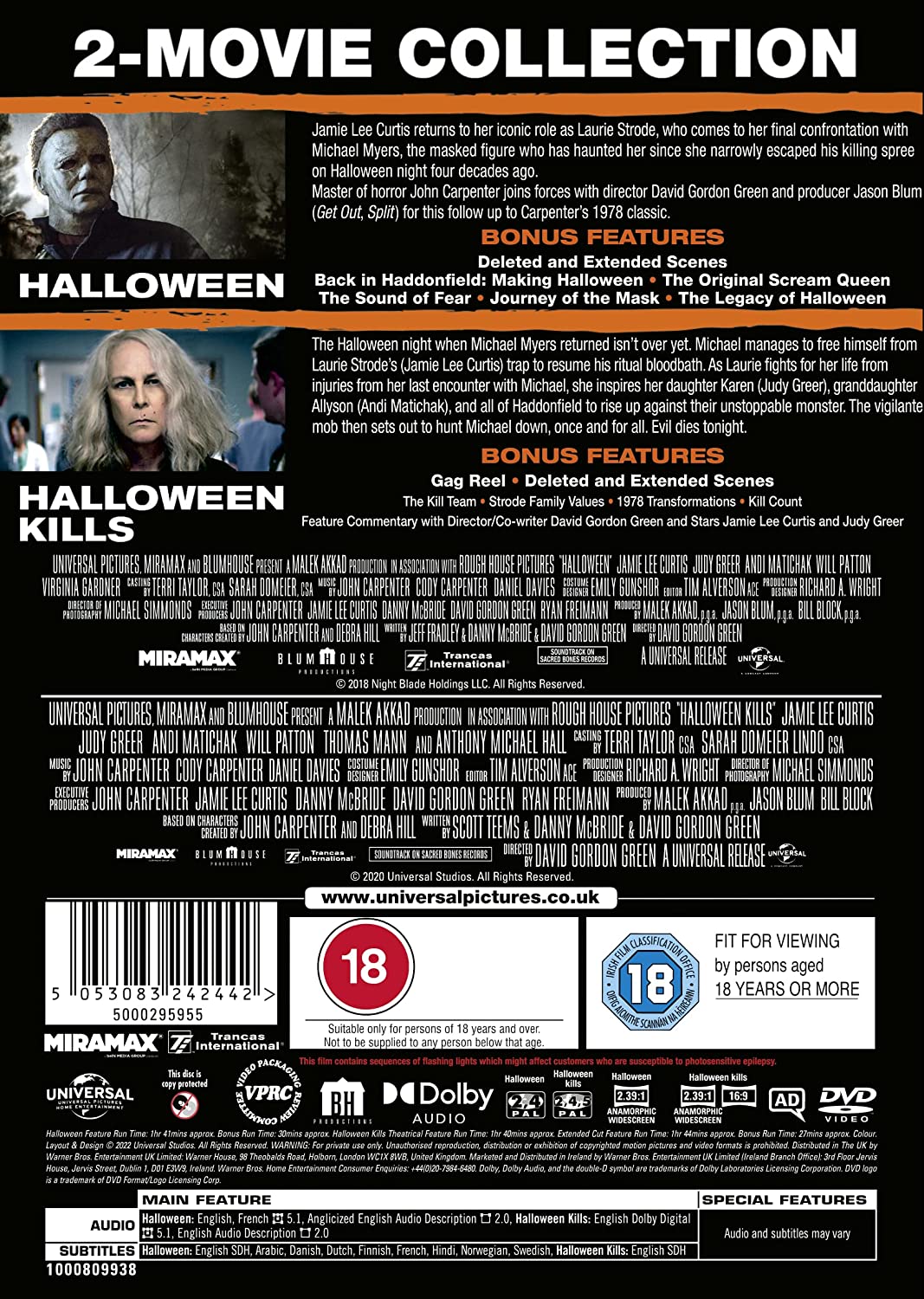 Halloween Kills Boxset [2021] – Horror [DVD]