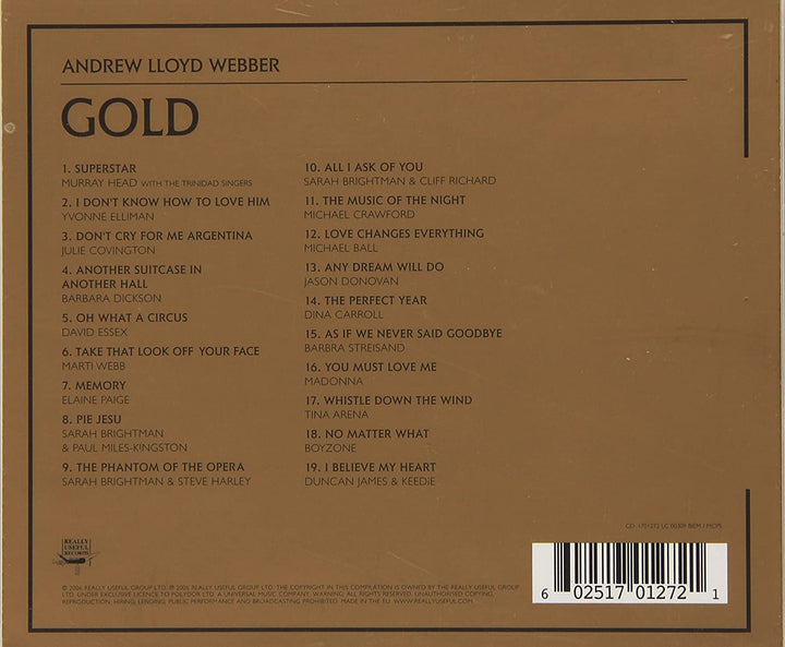 Andrew Lloyd Webber – Gold [Audio-CD]