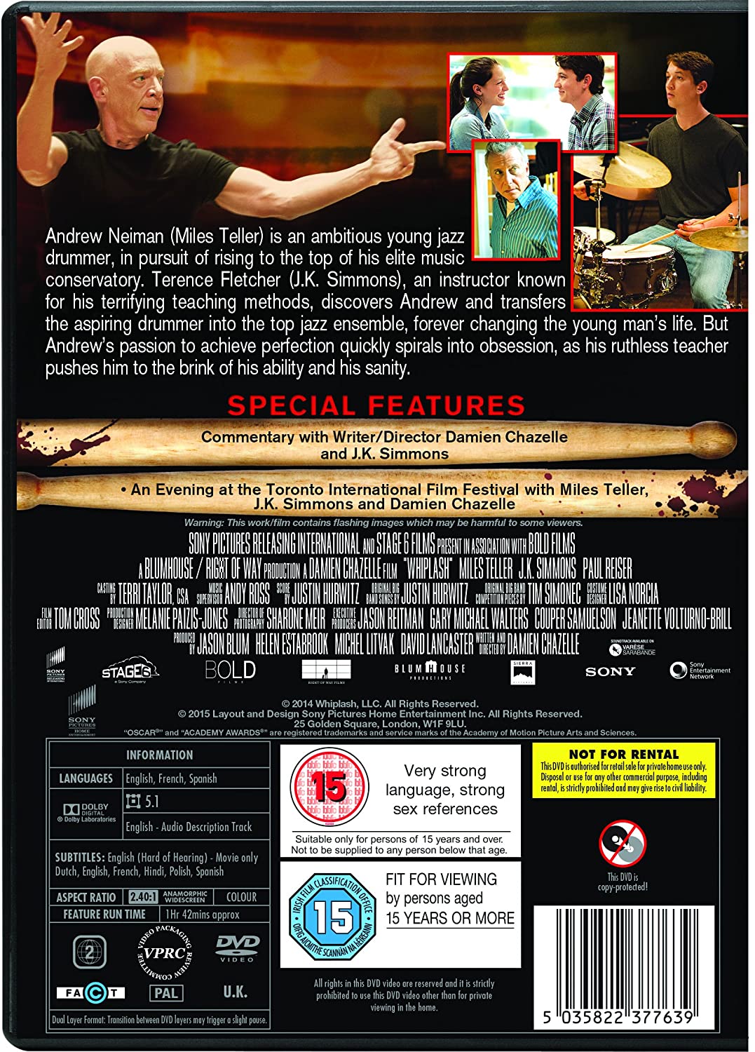 Whiplash [2015] – Drama/Drama [DVD]